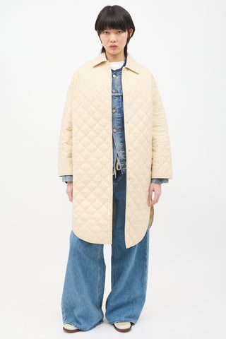 Toteme Beige Quilted Coat