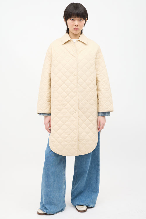 Toteme Beige Quilted Coat