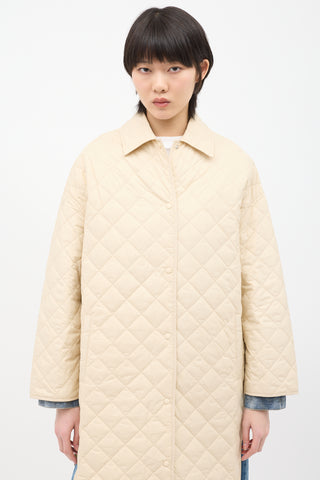 Toteme Beige Quilted Coat