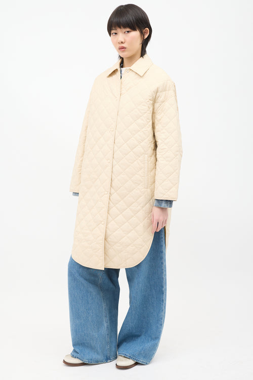 Toteme Beige Quilted Coat