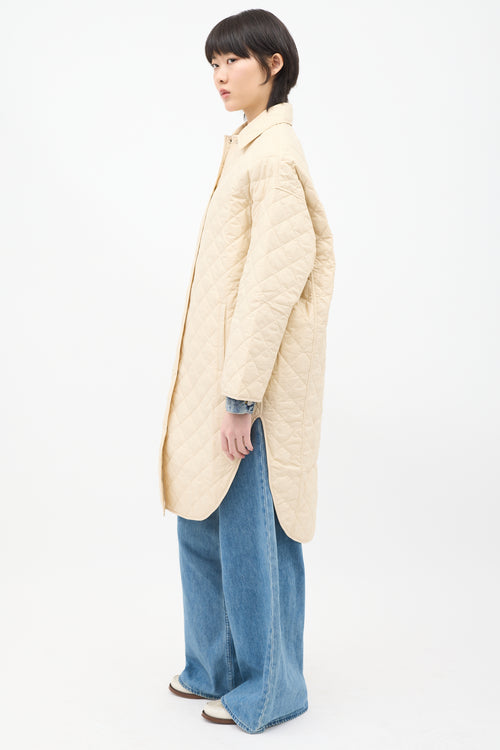 Toteme Beige Quilted Coat