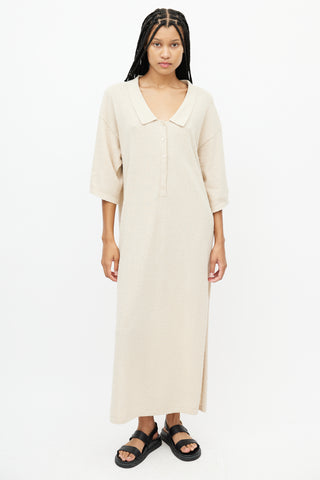 Totême Beige Terry Cloth Shirt Dress