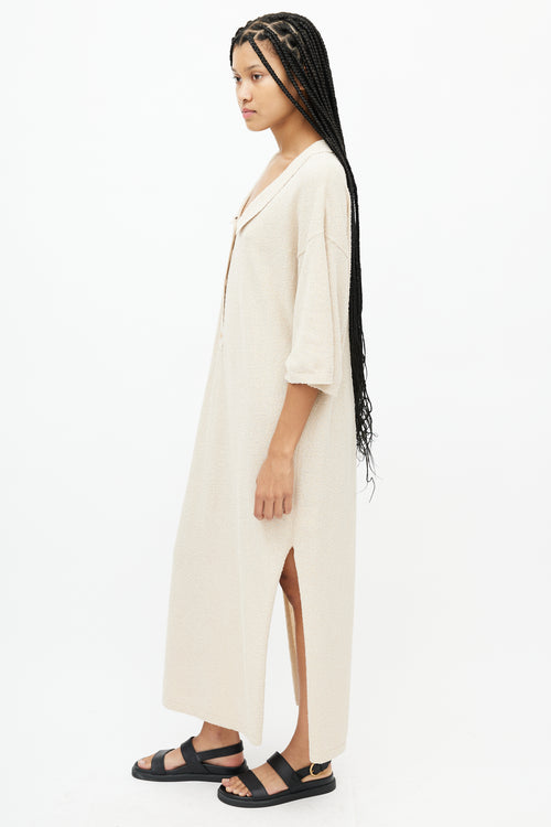 Totême Beige Terry Cloth Shirt Dress