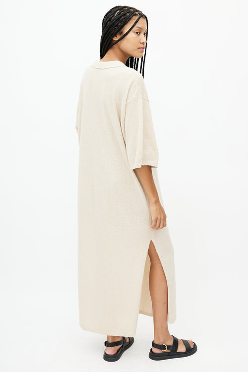 Totême Beige Terry Cloth Shirt Dress