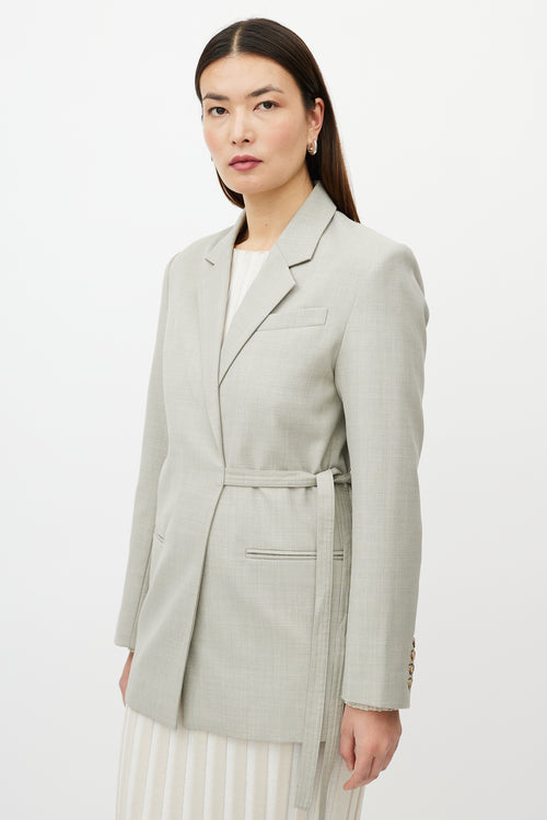 Totême Beige Two Pocket Front Tie Blazer