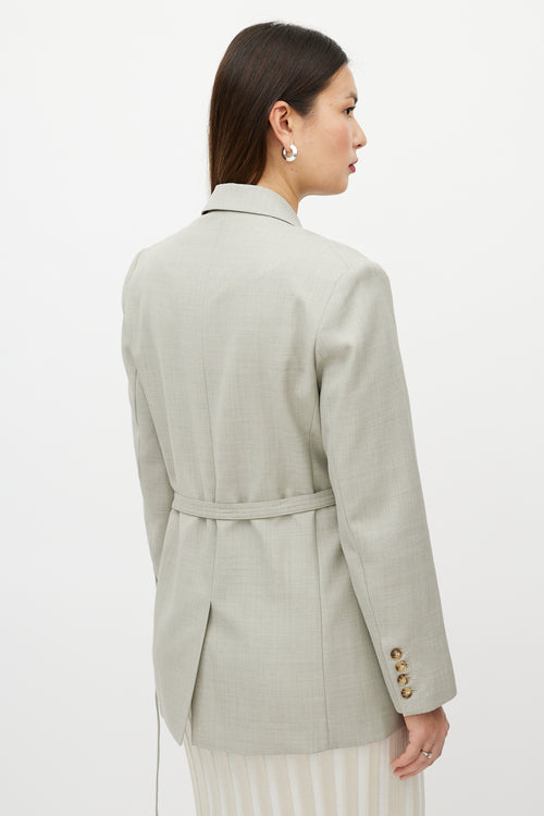 Totême Beige Two Pocket Front Tie Blazer