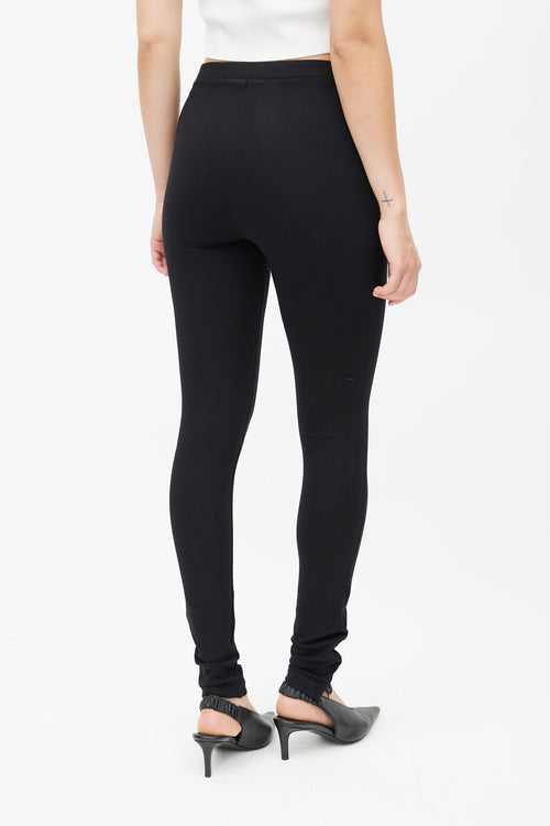 Totême Black Ankle Zip Legging