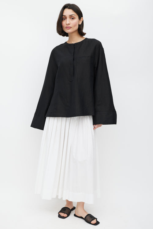 Totême Black Linen Shirt