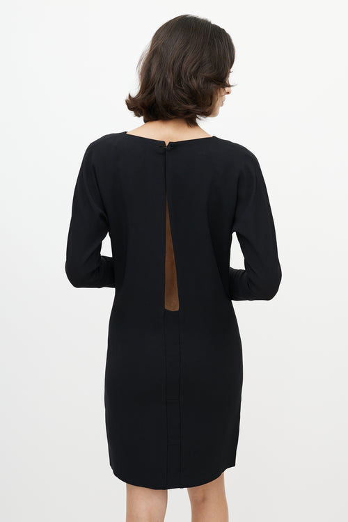 Totême Black Long Sleeve Midi Dress