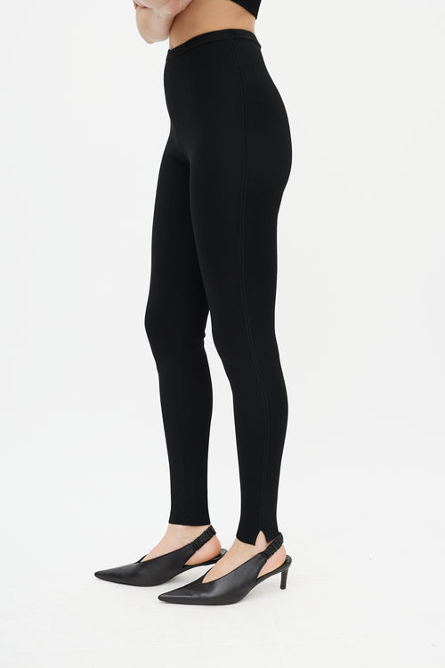 Totême Black Compact Knit Legging