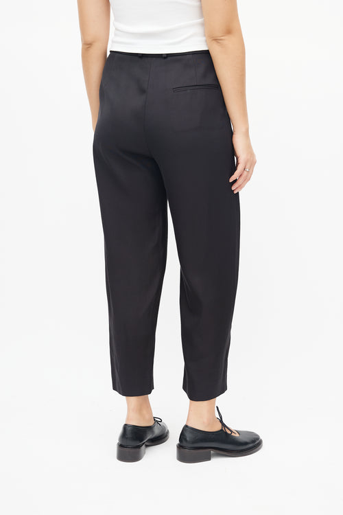 Totême Black Nylon Twisted Seam Trouser