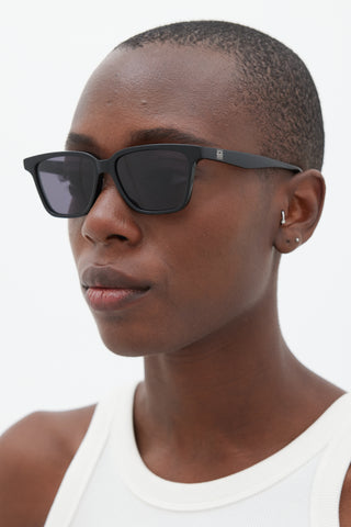 Toteme Black The Squares Wayfarer Sunglasses