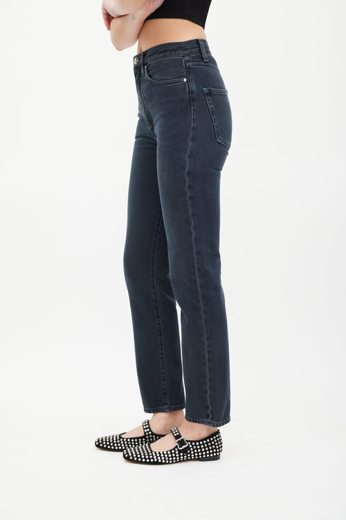 Totême Washed Black Regular Fit Jeans