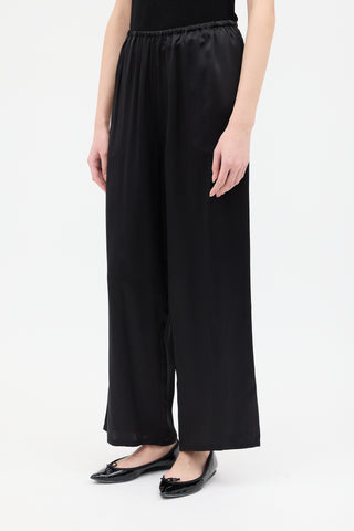 Toteme Black Silk PJ Trouser