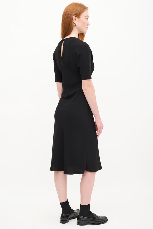 Toteme Black Short Sleeve Midi Dress