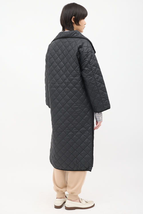 Toteme Black Signature Quilted Coat