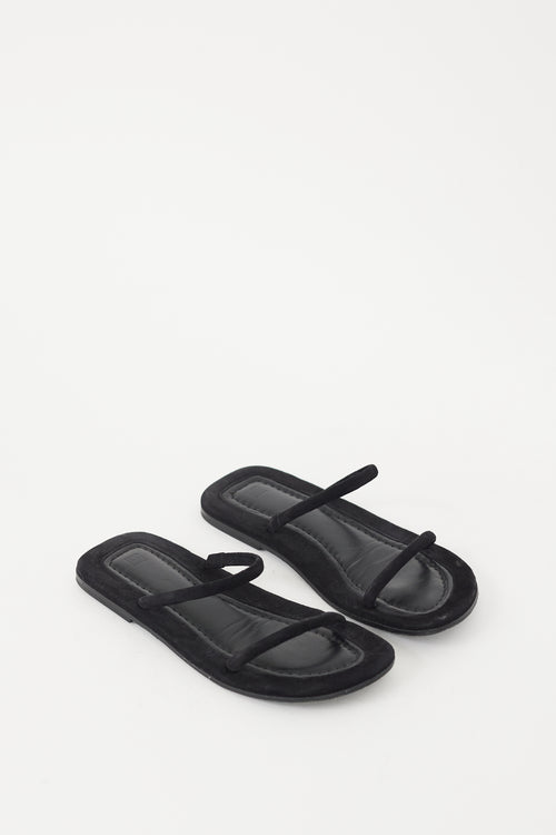 Totême Black Suede The City Sandal