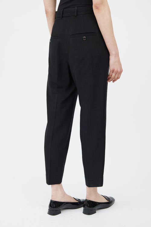 Toteme Black Textured Tapered Trouser