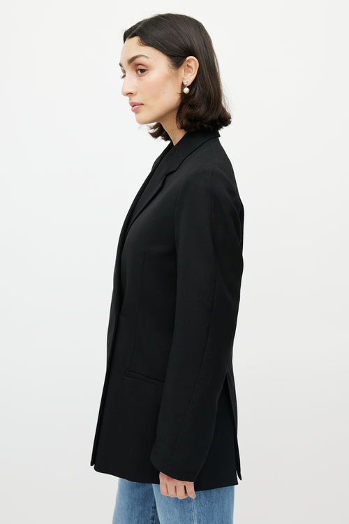 Totême Black Wool Double Breasted Blazer