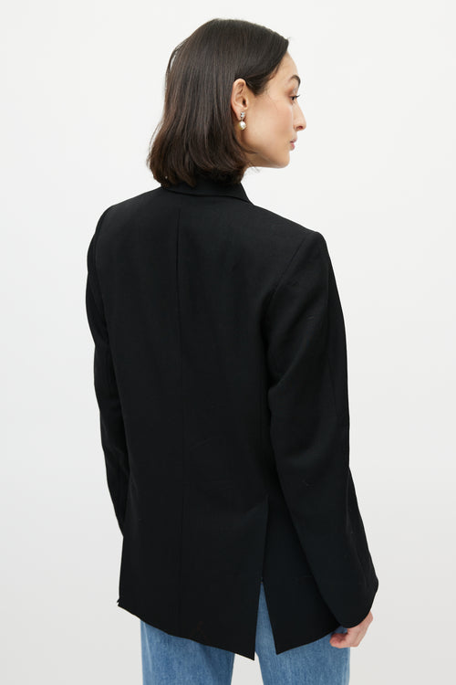 Totême Black Wool Double Breasted Blazer