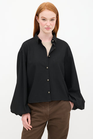 Toteme Black Woven Shirt