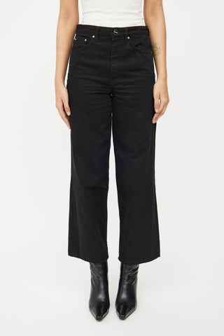 Toteme Black Wash Wide Leg Jean