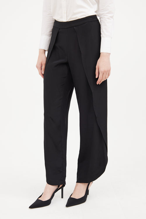 Black Draped Pant