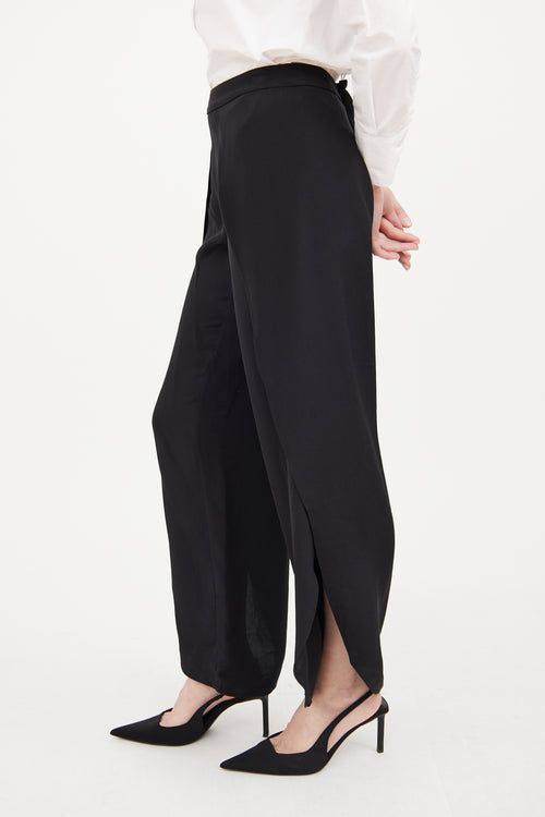 Black Draped Pant