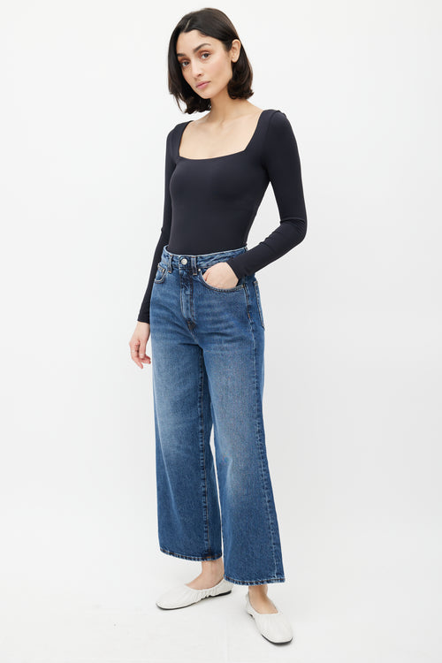 Totême Mid Wash Wide Leg Denim Jean