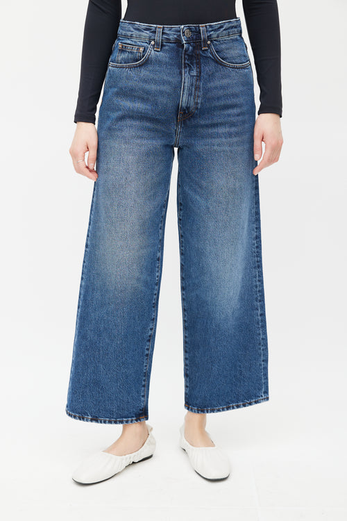 Totême Mid Wash Wide Leg Denim Jean