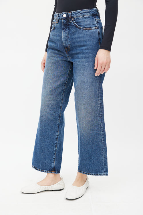 Totême Mid Wash Wide Leg Denim Jean