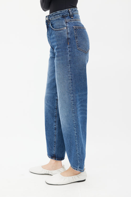 Totême Mid Wash Wide Leg Denim Jean