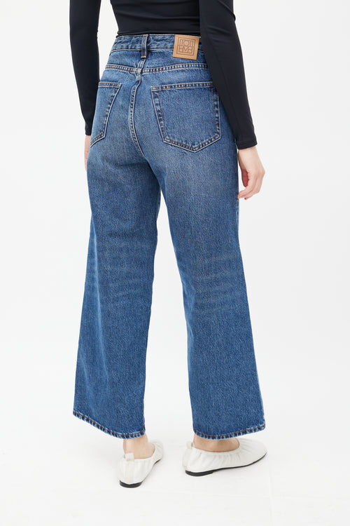 Totême Mid Wash Wide Leg Denim Jean