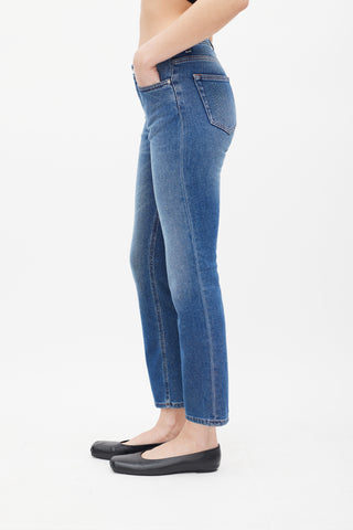 Totême Medium Wash Straight Skinny Jeans