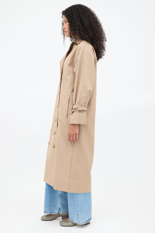 Toteme Brown Double Breasted Oversized Trench Coat