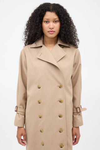 Toteme Brown Double Breasted Oversized Trench Coat