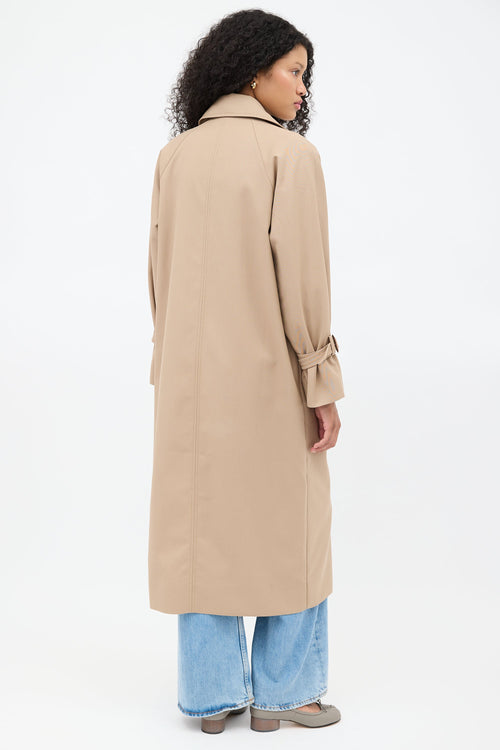 Toteme Brown Double Breasted Oversized Trench Coat