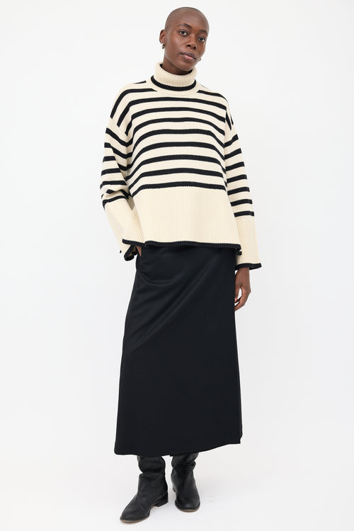 Toteme Cream 
Black Signature Stripe Sweater