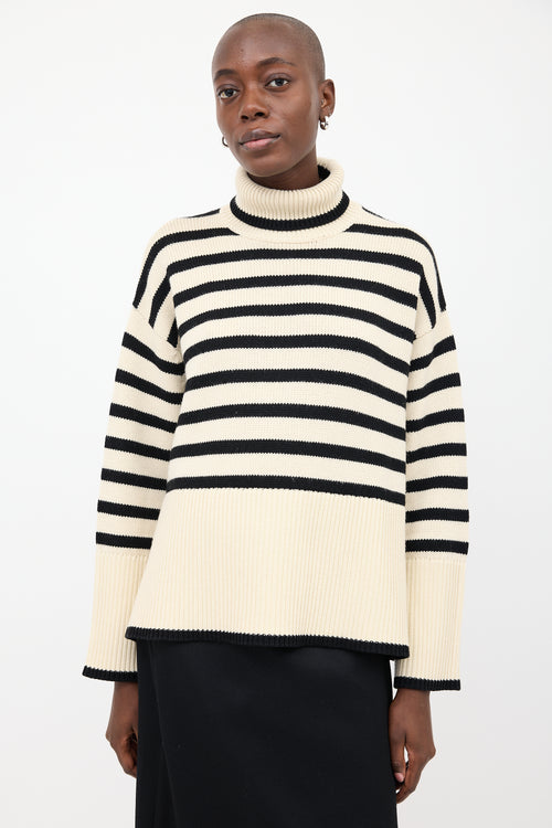 Toteme Cream 
Black Signature Stripe Sweater