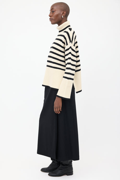 Toteme Cream 
Black Signature Stripe Sweater