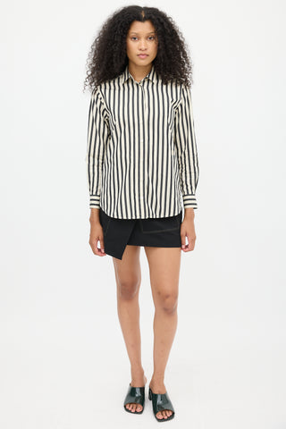 Toteme Cream 
Black Striped Shirt