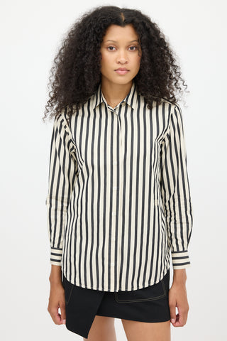 Toteme Cream 
Black Striped Shirt