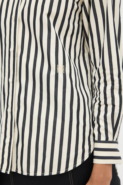 Toteme Cream 
Black Striped Shirt