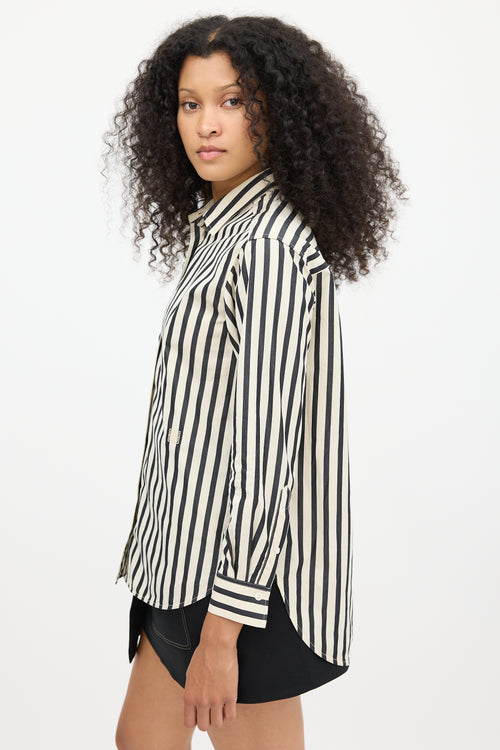 Toteme Cream 
Black Striped Shirt