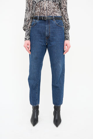 Toteme Dark Wash Twisted Seam Jeans