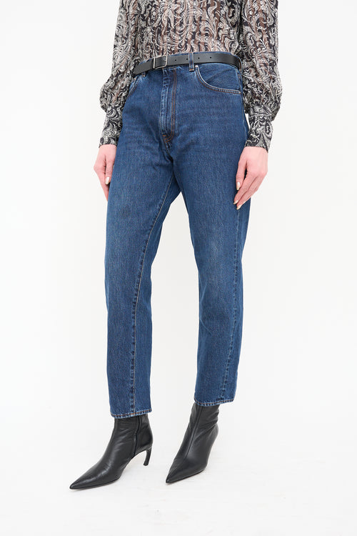 Toteme Dark Wash Twisted Seam Jeans