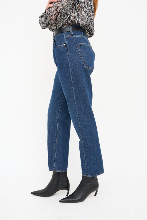 Toteme Dark Wash Twisted Seam Jeans