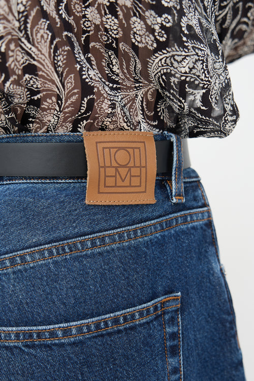 Toteme Dark Wash Twisted Seam Jeans