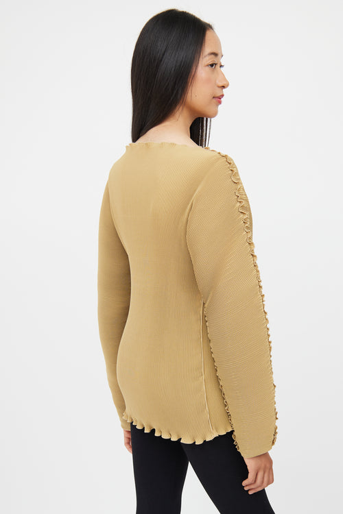 Totême Beige Plisse Structured Top