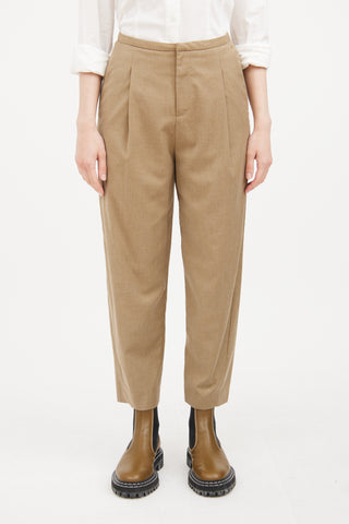 Wool Pleated Trouser Pant